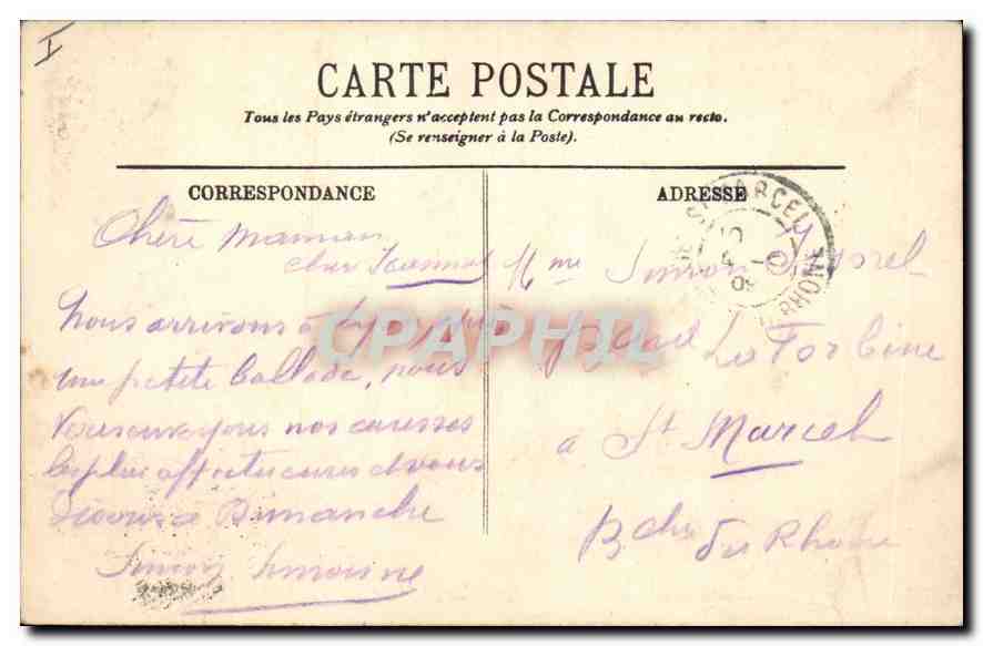 CPA Lyon Notre Dame de Fourviere L'Abside  — Verso