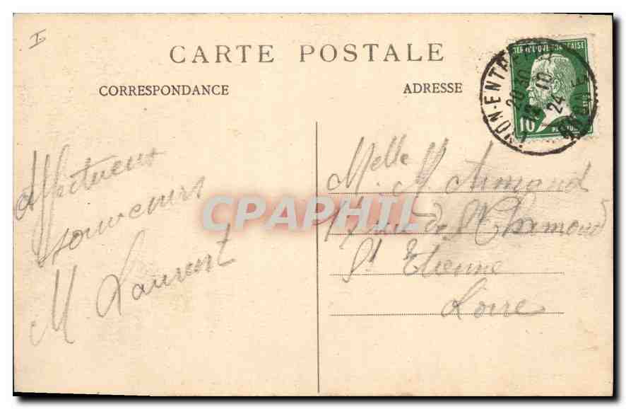 CPA Lyon Pont de la Guillotiere Hotel Dieu et Coteau de Fourviere  — Rückseite