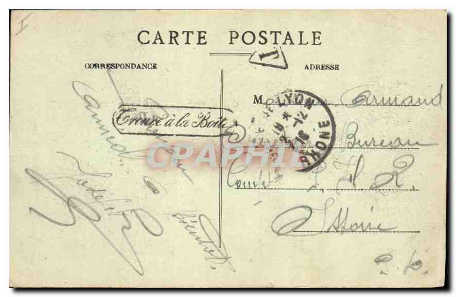 CPA Lyon Pont de la Guillotiere Hotel Dieuet Coteau de Fourviere  — Rückseite