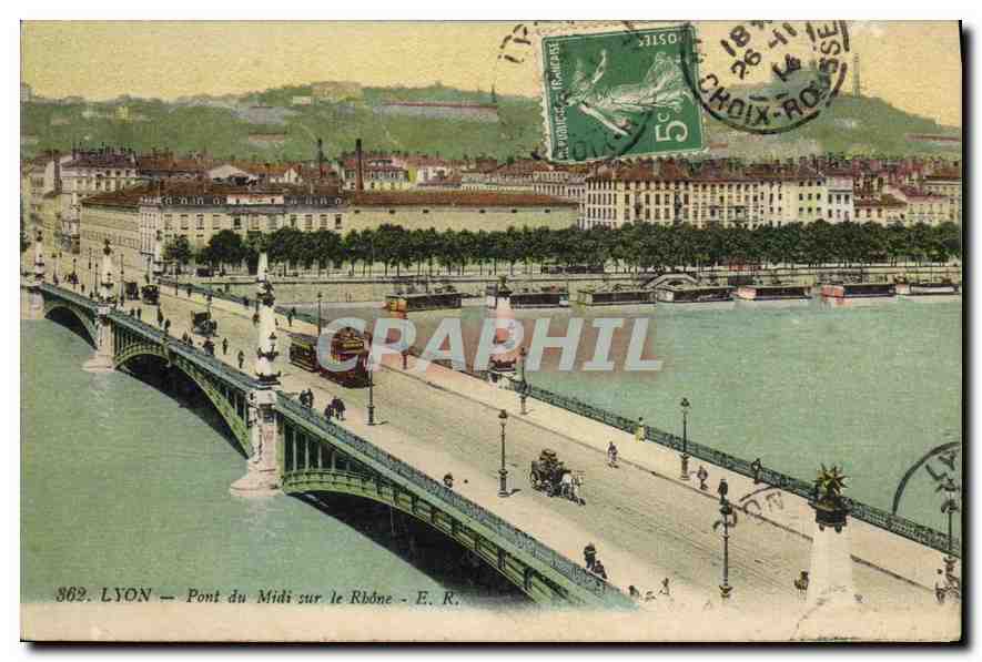 CPA Lyon Pont du Midi sur le Rhone 