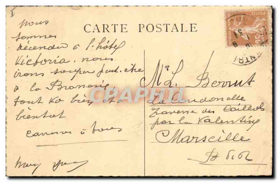 CPA Lyon Illustre Le Pont Wilson et l'Hotel Dieu  — Verso