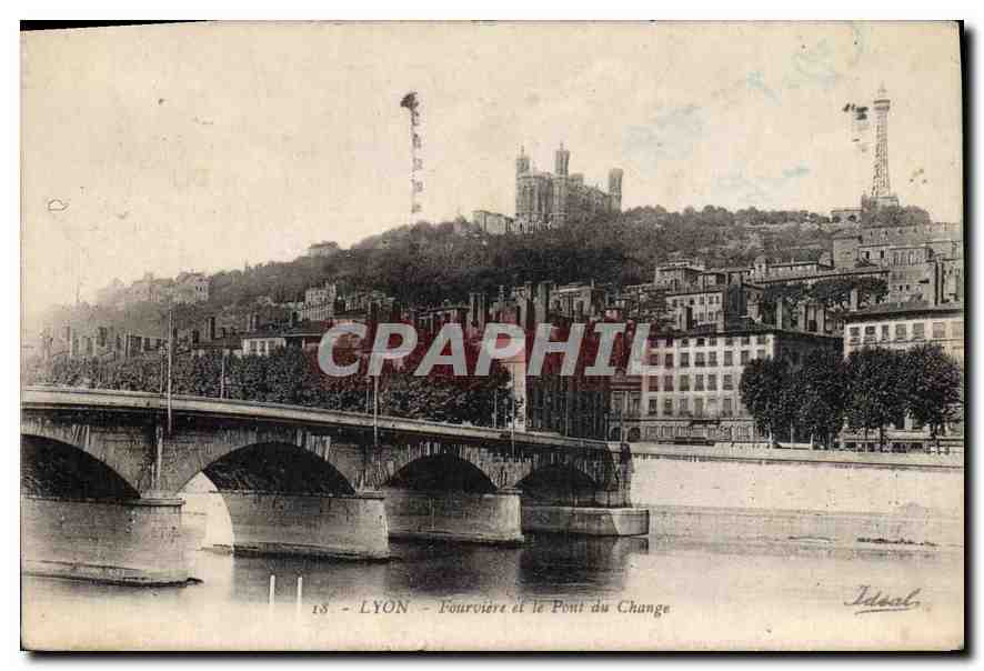 CPA Lyon Fourviere et le Pont du Change 