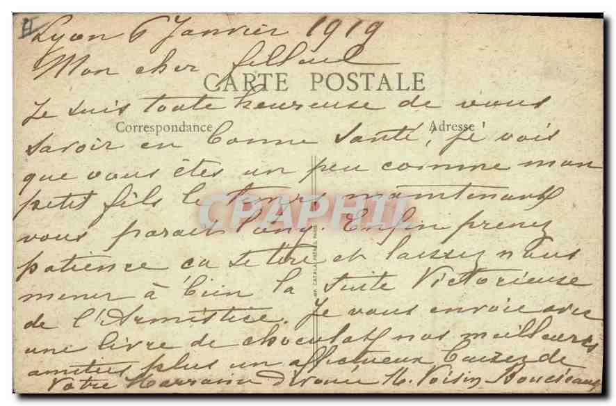 CPA Lyon Pont d'Ainay Coteau de Saint Just La Caisse des Depots et Consignations  — Verso