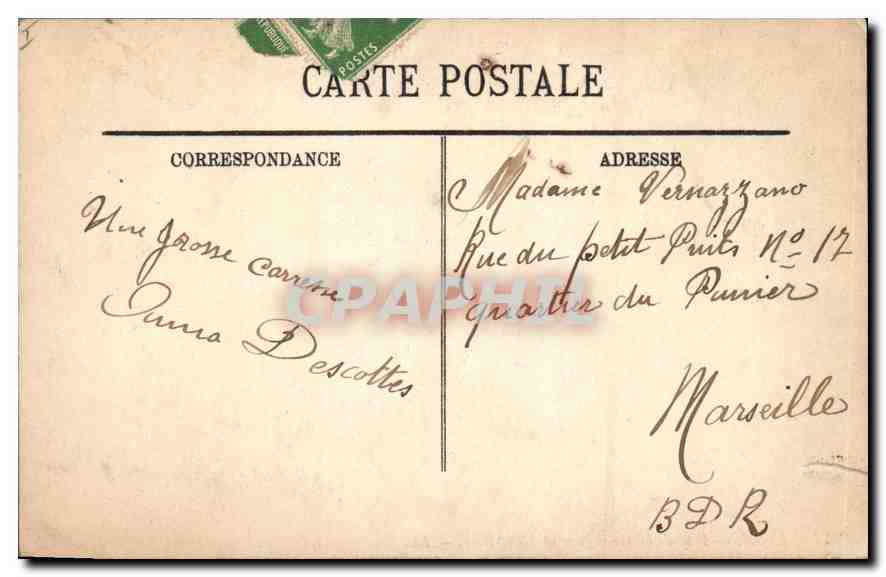 CPA Lyon Pont de la Guillotiere et Hotel Dieu  — Rückseite