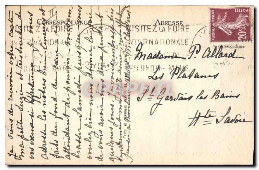 LYON - Le Pont Lafayette, les Cordeliers et le Quai de Retz - LL — Verso