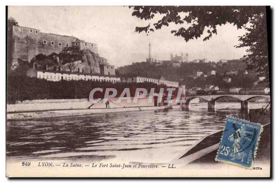 CPA Lyon La Saone Le Fort Saint Jean et Fourviere 