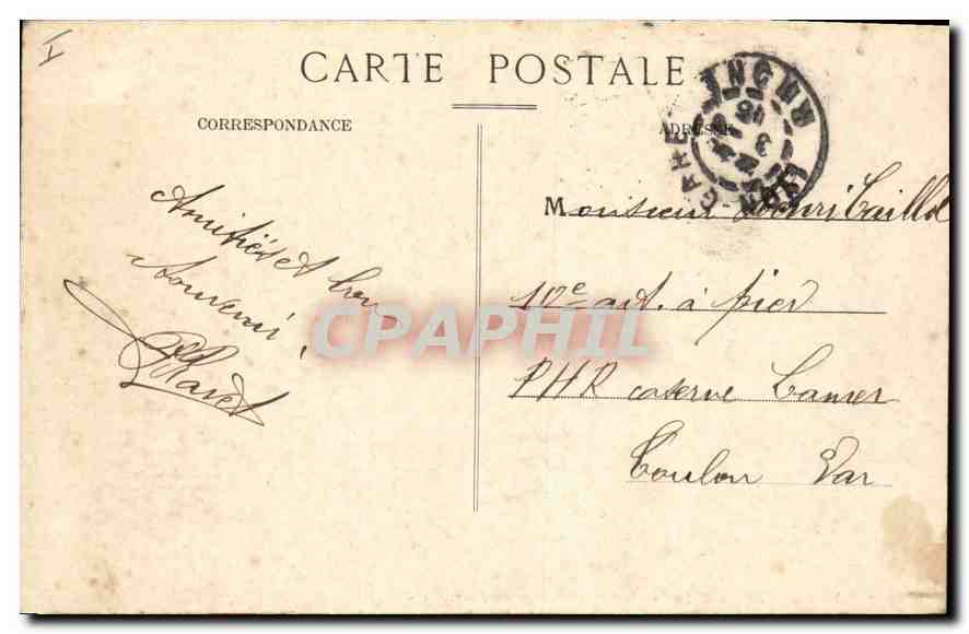 CPA Lyon Pont du Palais de Justice et Coteau de Fourviere  — Verso