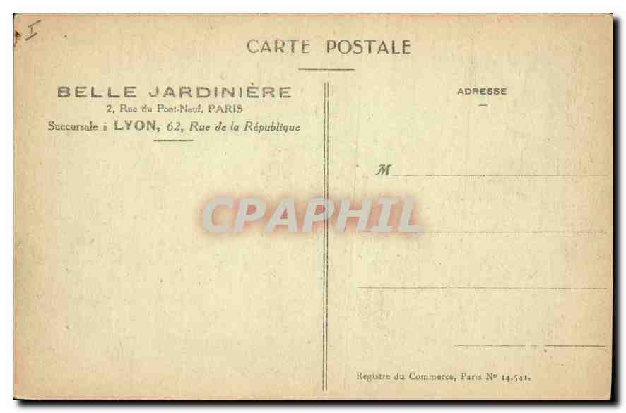 CPA Belle Jardiniere Rue du Poet Neue Paris Succursale Lyon Rue de la Republique  — Verso