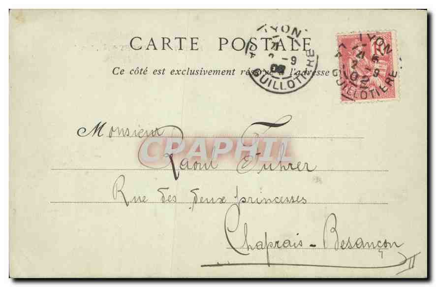 CPA Lyon L'Eglise Saint Georges le Grand Seminaire  — Verso