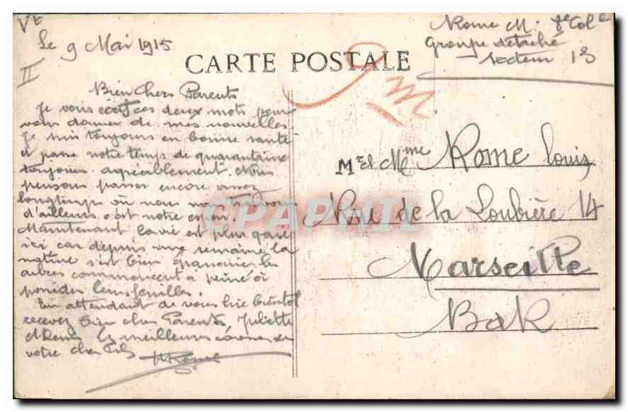 CPA Lyon Pont Lafayette et coteau de Fourviere  — Verso