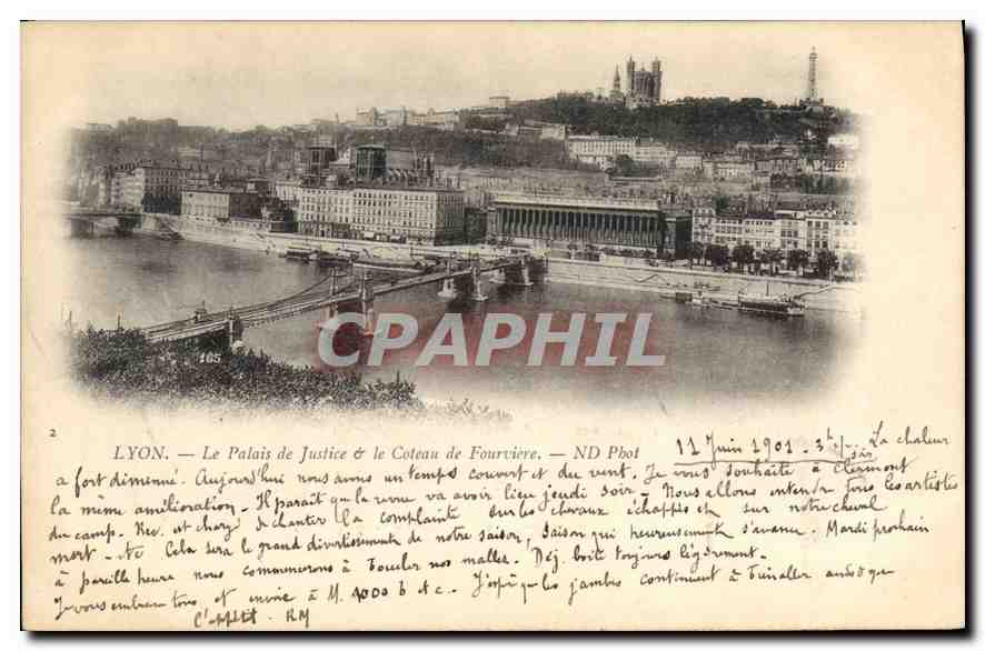 CPA Lyon Le Palais de Justice le Coteau de Fourviere 