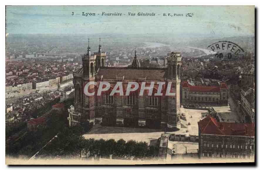 CPA Lyon Fourviere Vue Generale B F Paris 