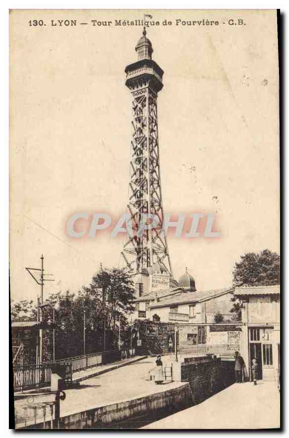 CPA Lyon Tour Metallique de Fourviere C B 