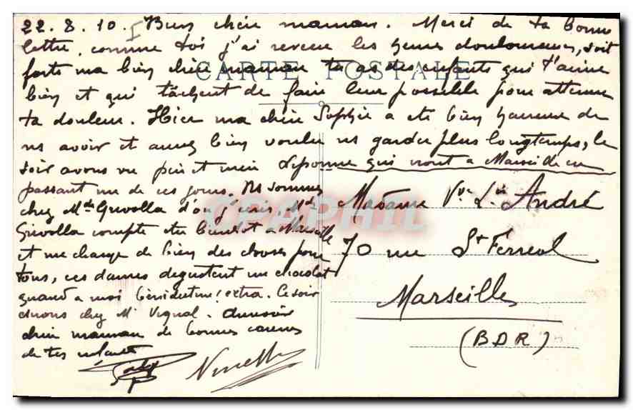 CPA Lyon N D de Fourvieres L'Abside E R  — Verso