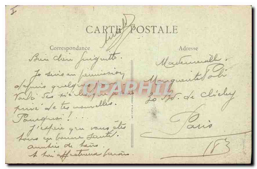CPA Lyon Le Pont Morand Le Coteau de Fourviere  — Verso