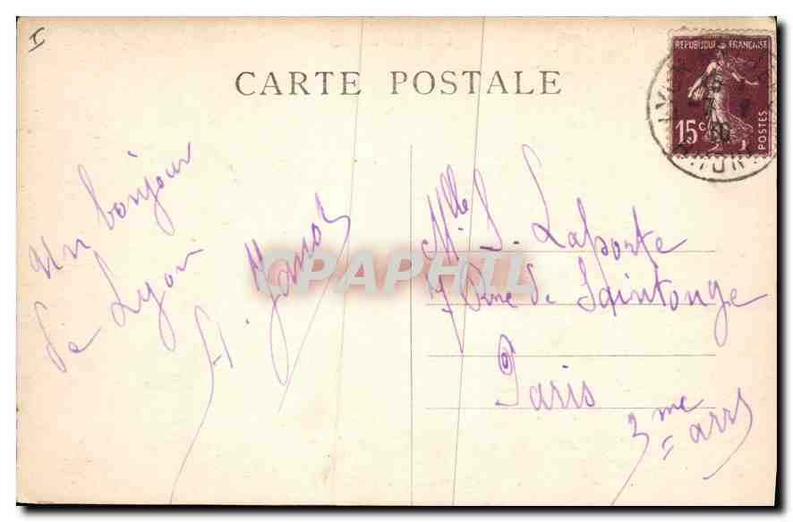 CPA Lyon illustre Le Pont Morand et Coteau de Fourviere — Verso