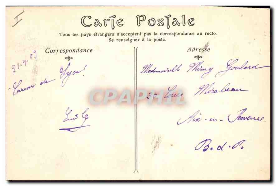 CPA Lyon Pont de l'Universite — Verso
