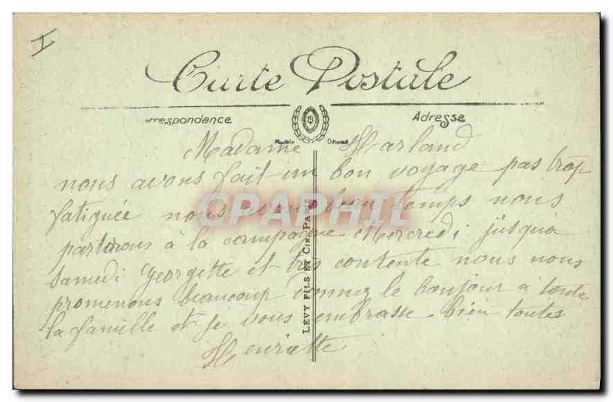 CPA Lyon Le Pont Tilsitt et le Coteau de Fourviere — Rückseite
