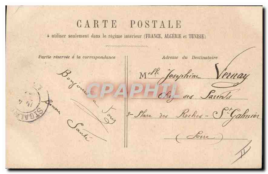CPA Lyon Pont de la Boucle — Verso