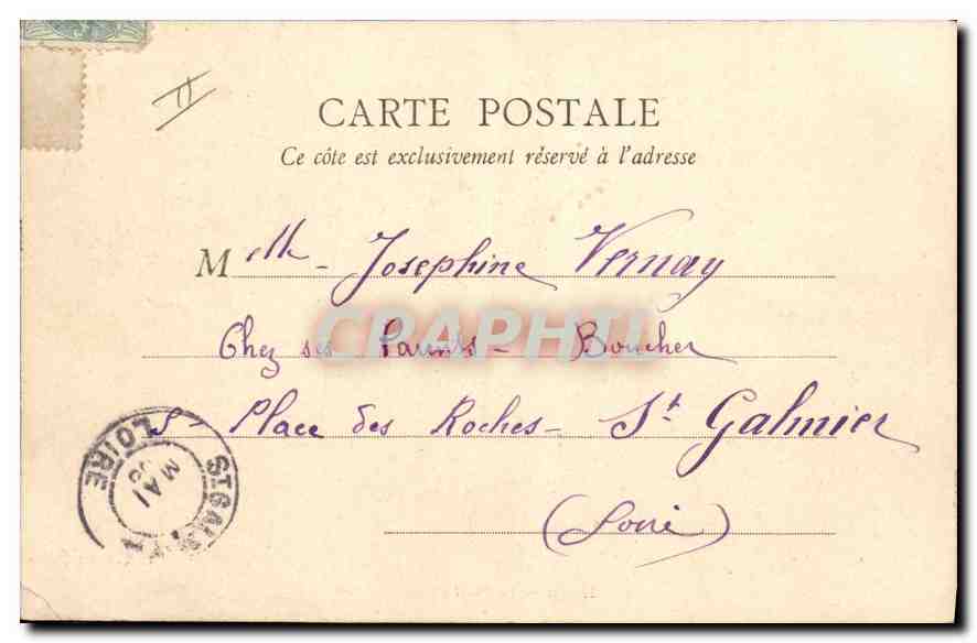 CPA Lyon Pont de la Mulatiere Tramway — Verso