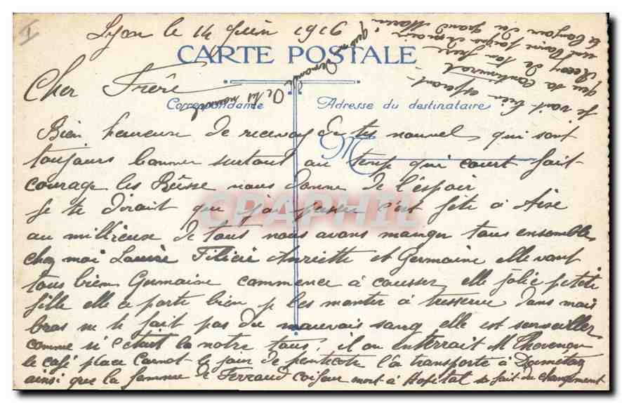 CPA Lyon Pont de la Boucle et l'entree du Parc — Verso