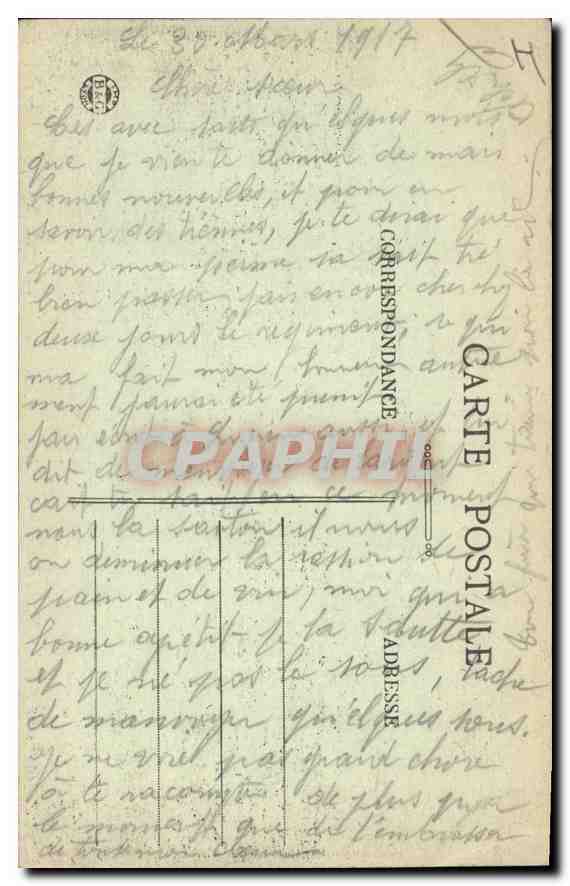 CPA Lyon Pont Tlsitt et Coteau de Fourviere — Verso