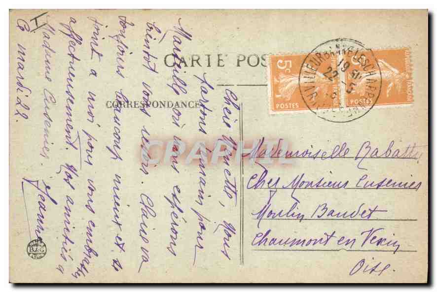 CPA Lyon Pont Morand Quai St Clair et Coteau de la Croix Rousse — Verso