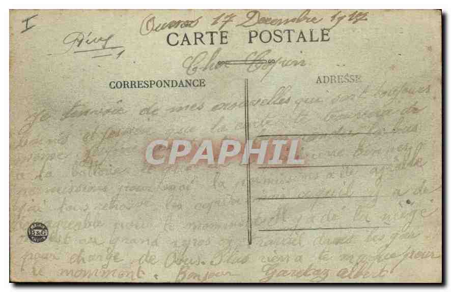 CPA Lyon Place du Pont Mouton — Verso