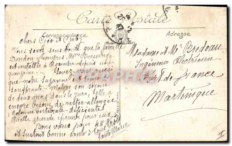 CPA Lyon Notre Dame de Fourviere — Verso
