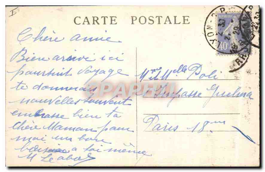 CPA Lyon Notre Dame de Fourviere L'Abside — Verso
