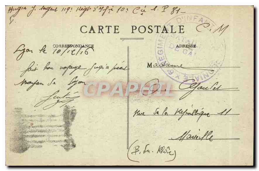 CPA Lyon Notre Dame de Fourviere l'Abside — Verso
