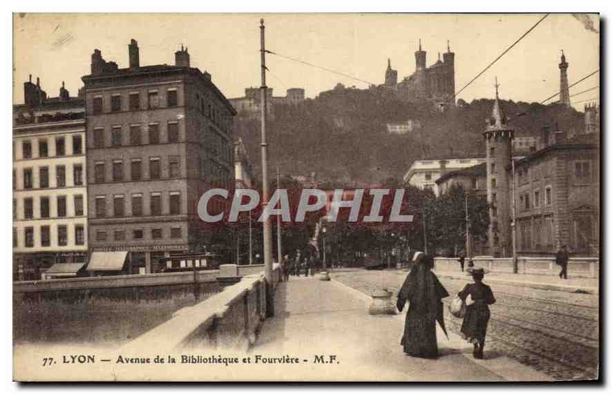 CPA Lyon Avenue de la Bibliotheque et Fourviere