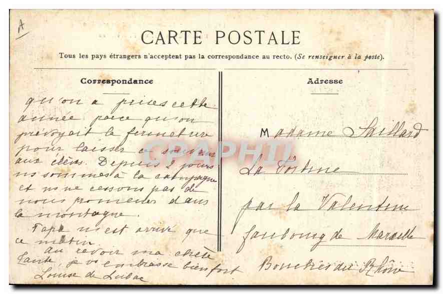 CPA Lyon Sacre Coeur de la Ferrandiere Bassin de N D de Fourviere — Verso