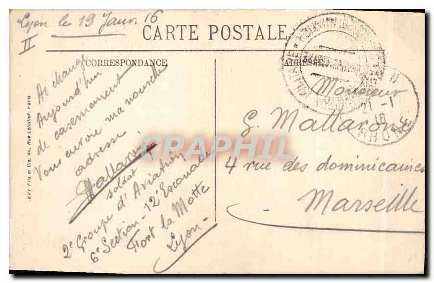 CPA Lyon Eglise Saint Nizier — Verso