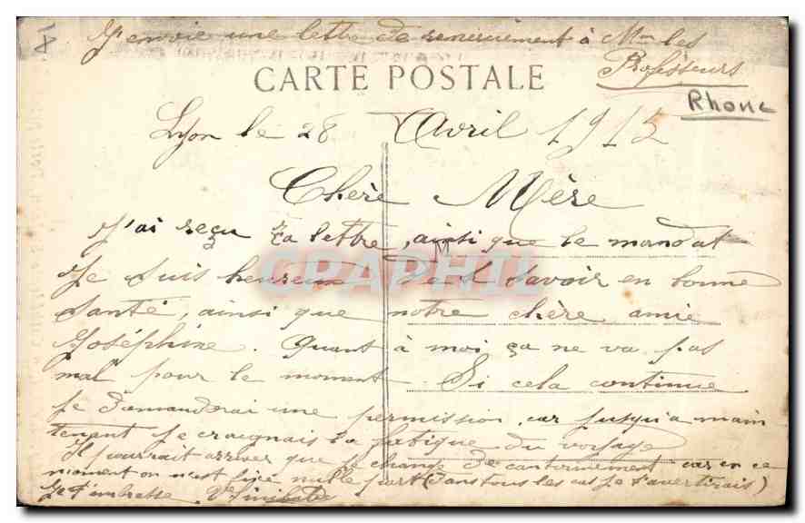 CPA Lyon Cathedrale St Jean Porte principale — Rückseite