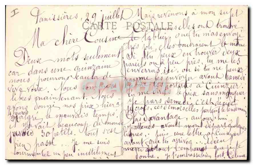 CPA Lyon N D de Fourviere La Vierge miraculeuse — Verso
