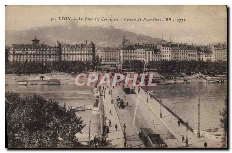 CPA Lyon Le Pont des Cordeliers Coteau de Fourvieres