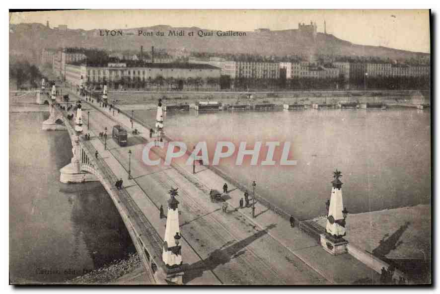 CPA Lyon Pont du Midi et Quai Gailleton