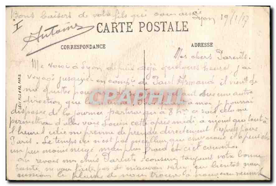 CPA Lyon Les Gracieuses Mouettes Lyonnaises au Pont Lafayette — Verso