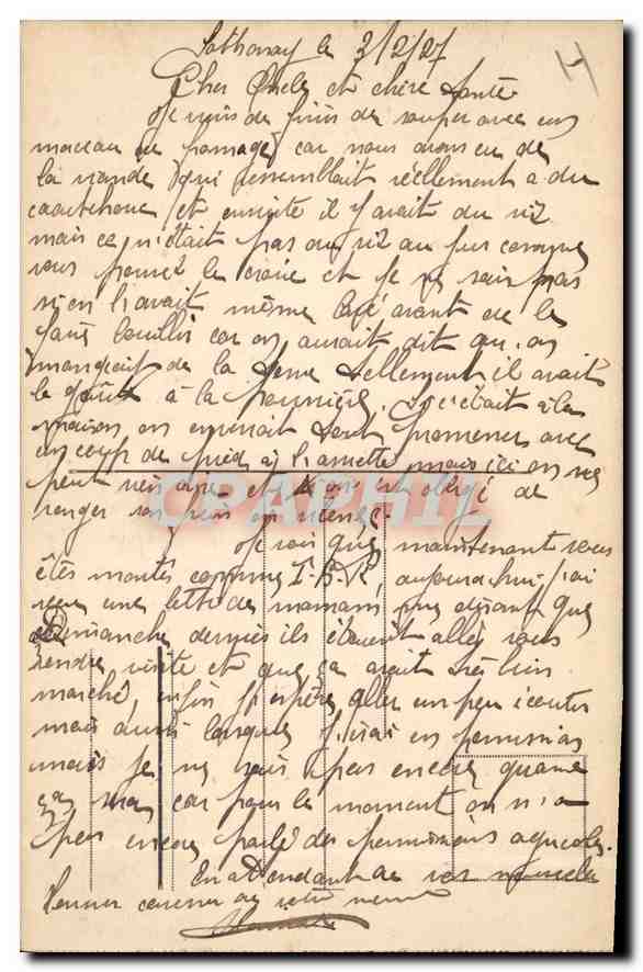 CPA Lyon Pont Lafayette et Coteau de Fourviere — Verso