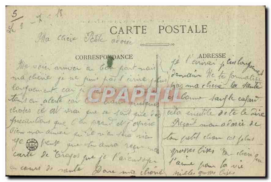 CPA Lyon Le Pont du Palais de Justice et Fourviere — Verso