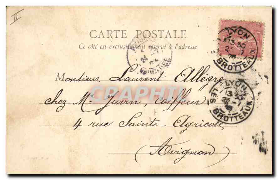 CPA Lyon Le Pont Morand — Verso
