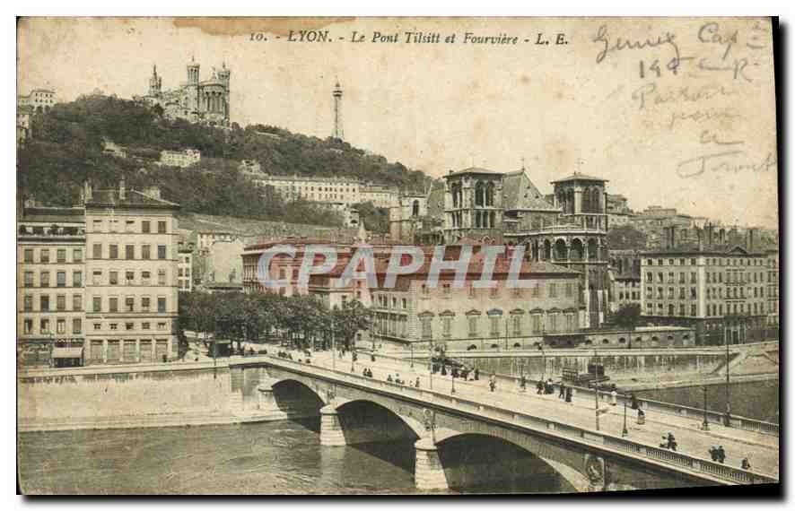 LYON - Le Pont Tilsitt et Fourvière - L. E.