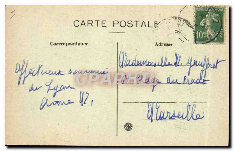CPA Lyon Pont Gallieni (ancien Pont du Midi) — Verso