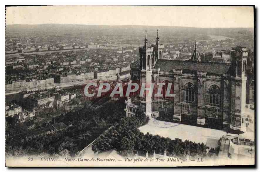 LYON — Notre-Dame-de-Fourvière — Vue prise de la Tour Métallique — LL