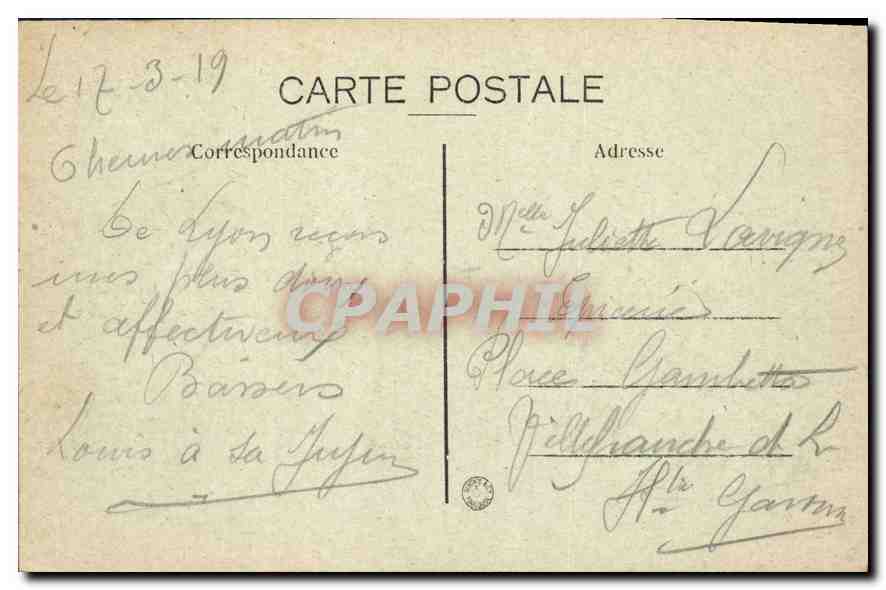 CPA Lyon Notre Dame de Fourviere L'Abside — Verso
