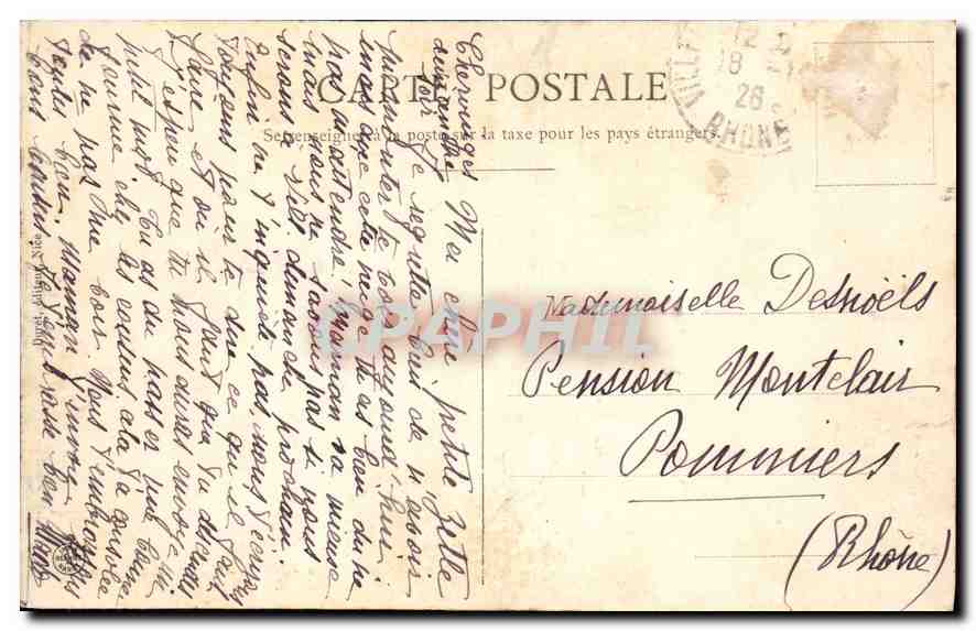 CPA Lyon Place des Cordeliers — Verso
