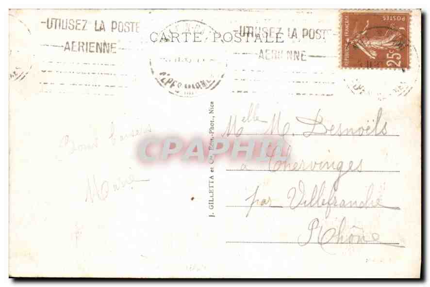 CPA Beaulieu Vue generale et Saint Jean Cap Ferrat Vue prise de la Nouvelle Corniche — Verso