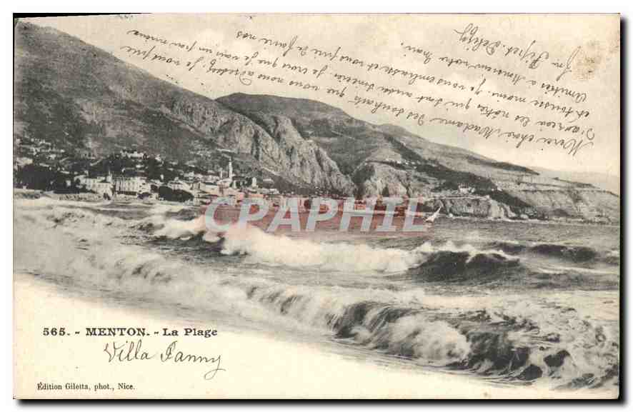CPA Menton La Plage