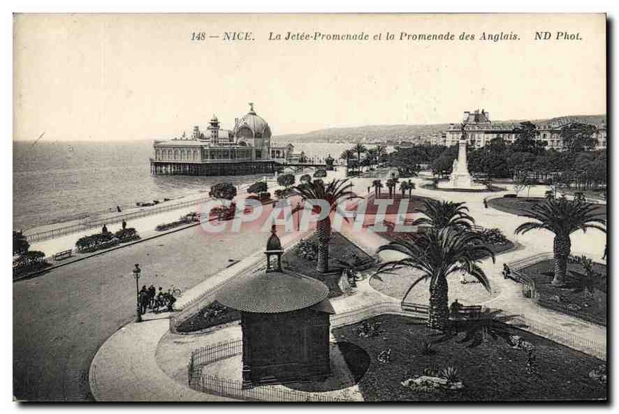 CPA Nice La Jetee Promenade et la Promenade des Anglais